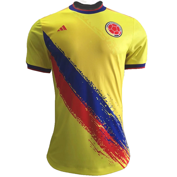 Colombia special player version jersey soccer uniform men's sports football kit yellow top shirt 2022-2023